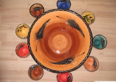 Large Plate with Tiny Bowls